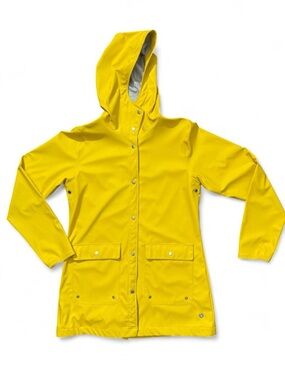 Herschel Supply Co Yellow Rain Jacket Hooded Size Small